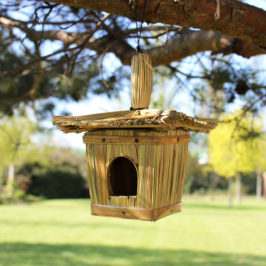 Square Seagrass Garden Bird Box (Small)