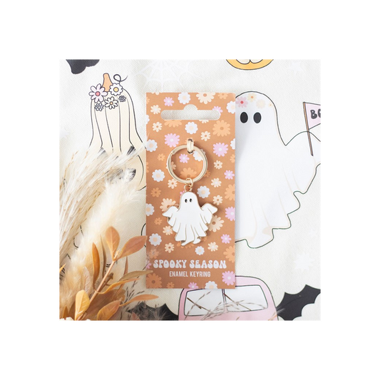 Spooky Season - Groovy Ghost Keyring