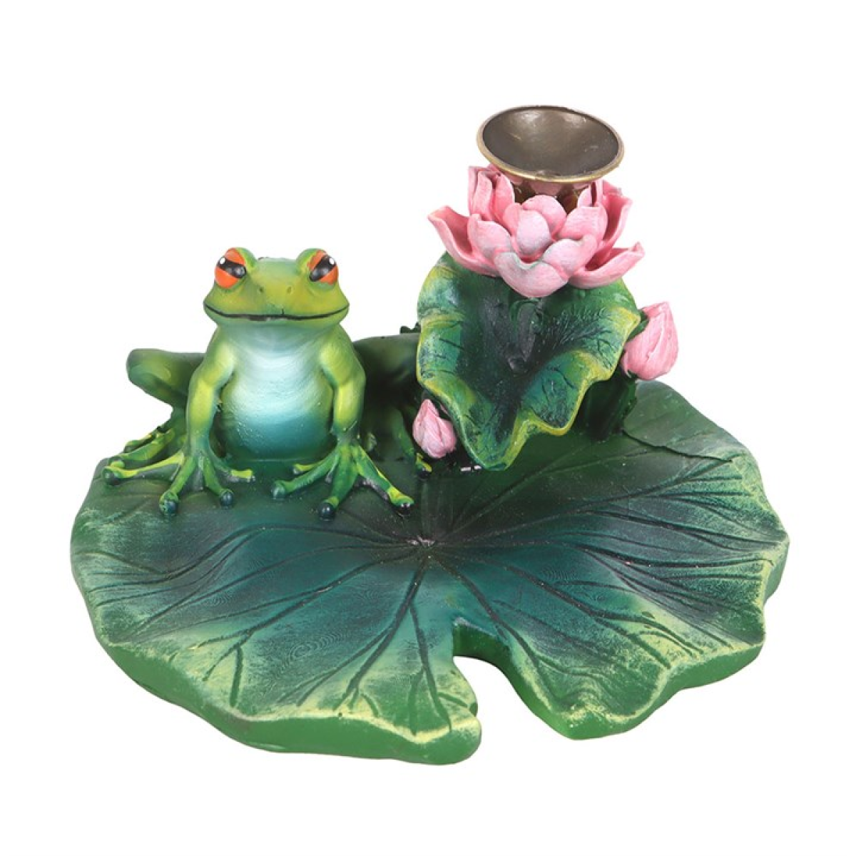 Lily Pad and Frog Backflow Incense Burner