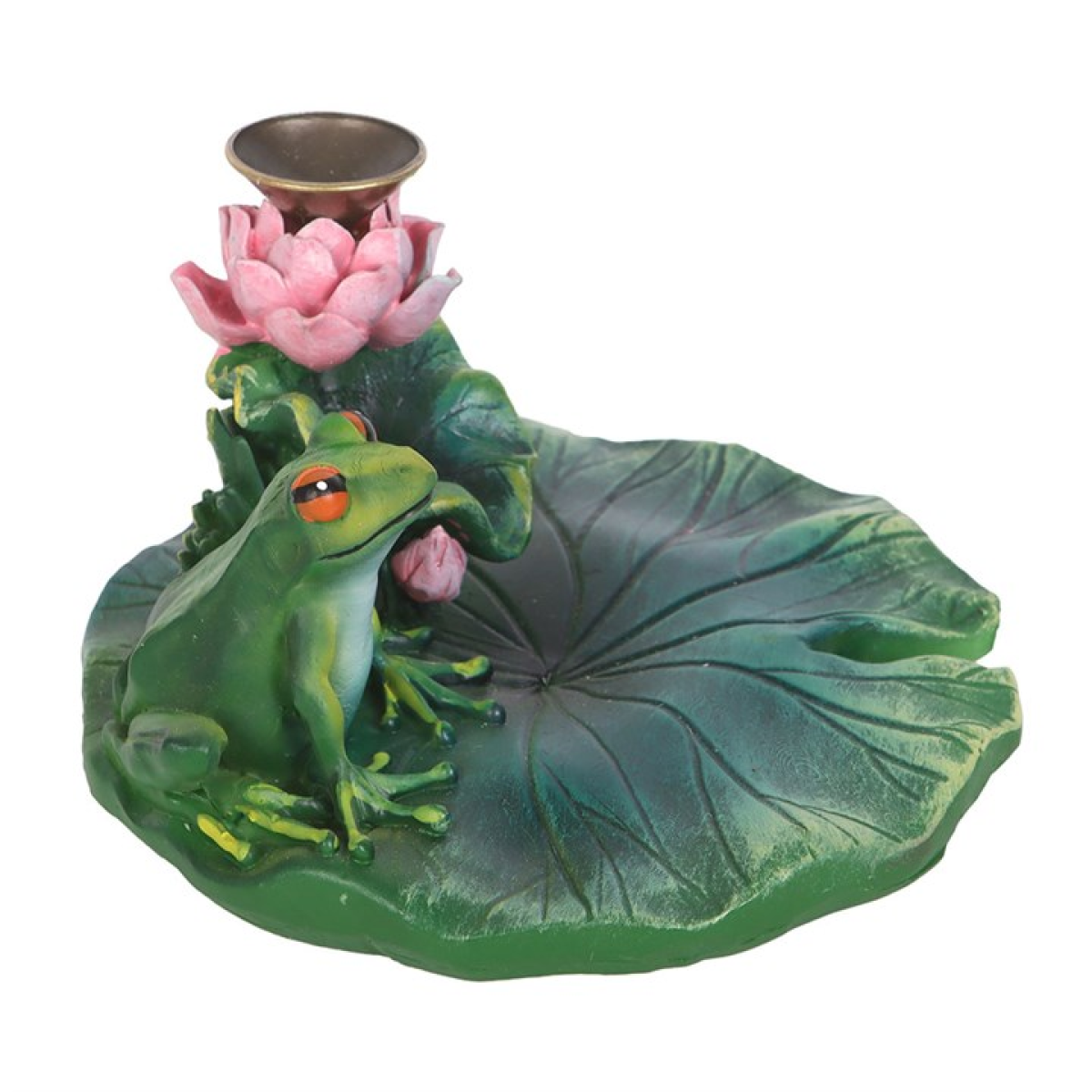 Lily Pad and Frog Backflow Incense Burner