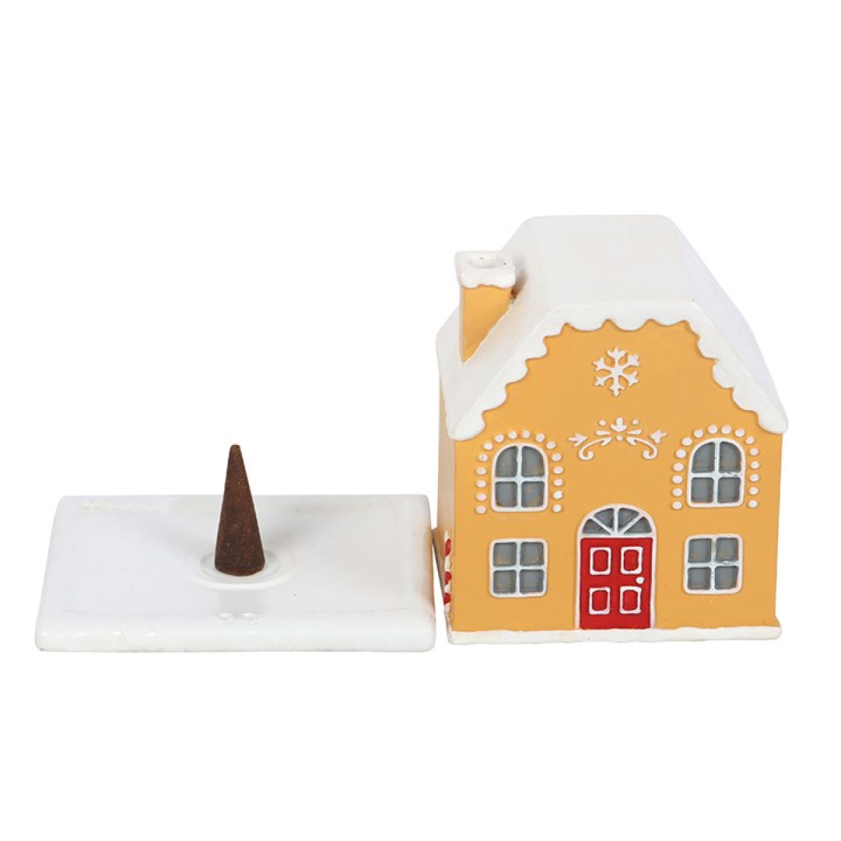 Candy Cane Gingerbread House Christmas Incense Cone Holder