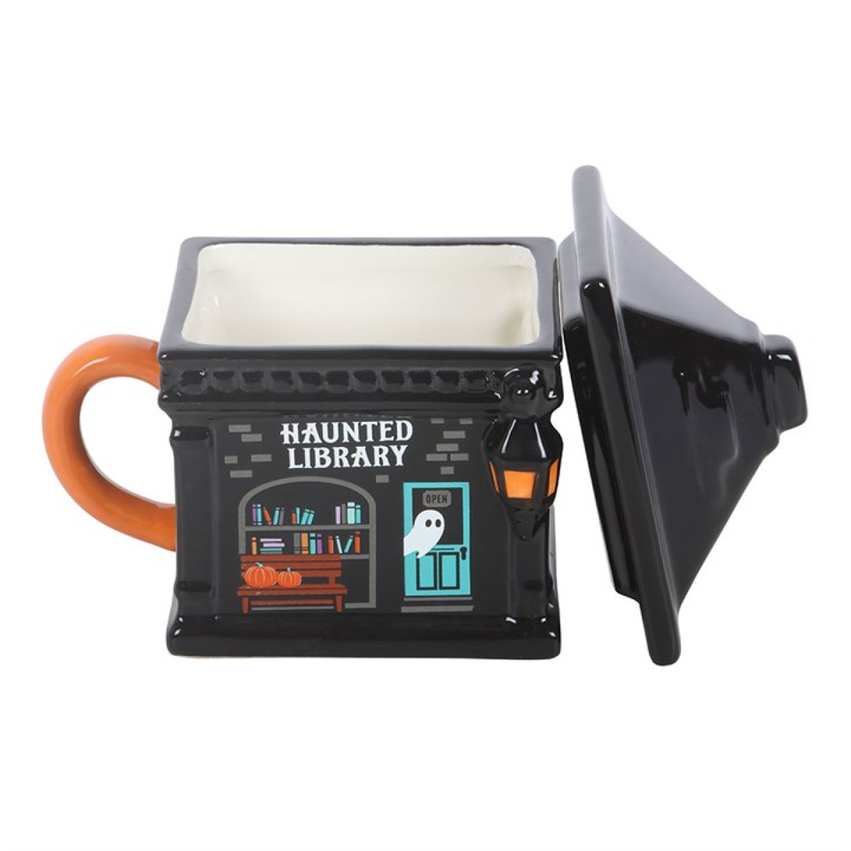 Haunted Library - Halloween Themed Lidded Mug