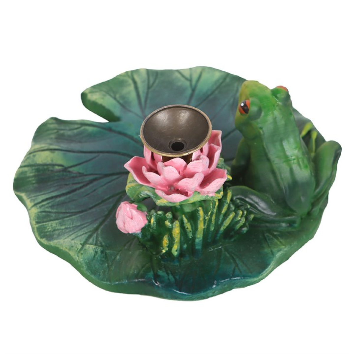 Lily Pad and Frog Backflow Incense Burner
