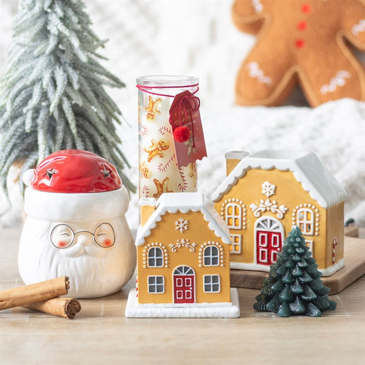 Candy Cane Gingerbread House Christmas Incense Cone Holder