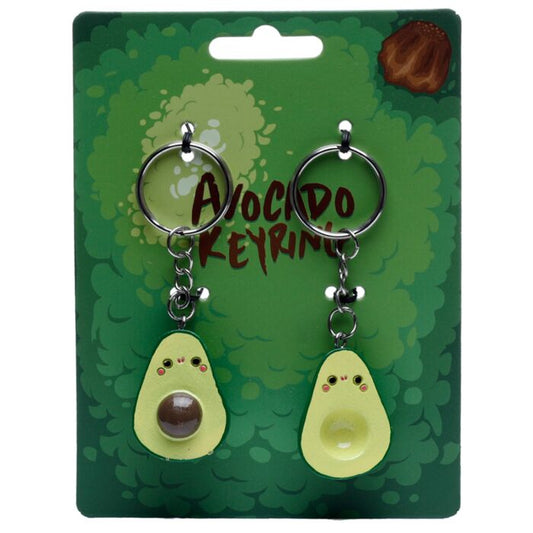 Avocado Pair Keyring (2 Keyrings for 1 Price) - Cute Valentine's Day Gift!