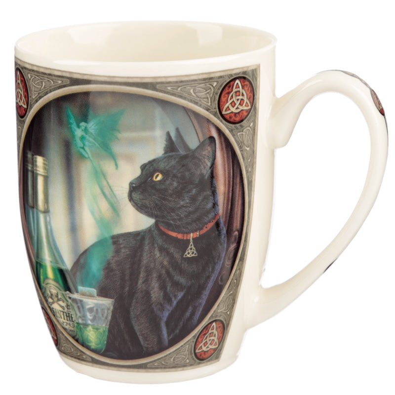 'Absinthe' - A Lisa Parker Cat (and Fairy) Design Porcelain Mug