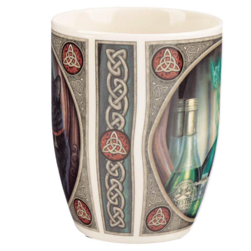 'Absinthe' - A Lisa Parker Cat (and Fairy) Design Porcelain Mug