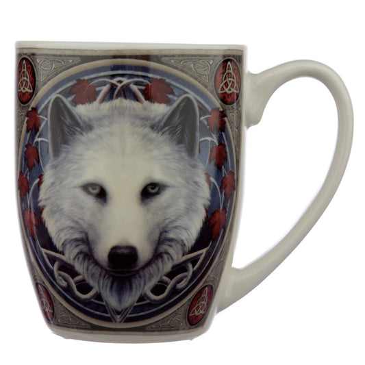 'Guardian of the Falls' - A Lisa Parker Wolf Design Porcelain Mug