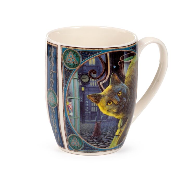 'Rusty Cauldron' - A Lisa Parker Cat Design Porcelain Mug