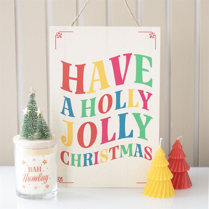 'Have a Holly Jolly Christmas' Wooden Hanging Sign