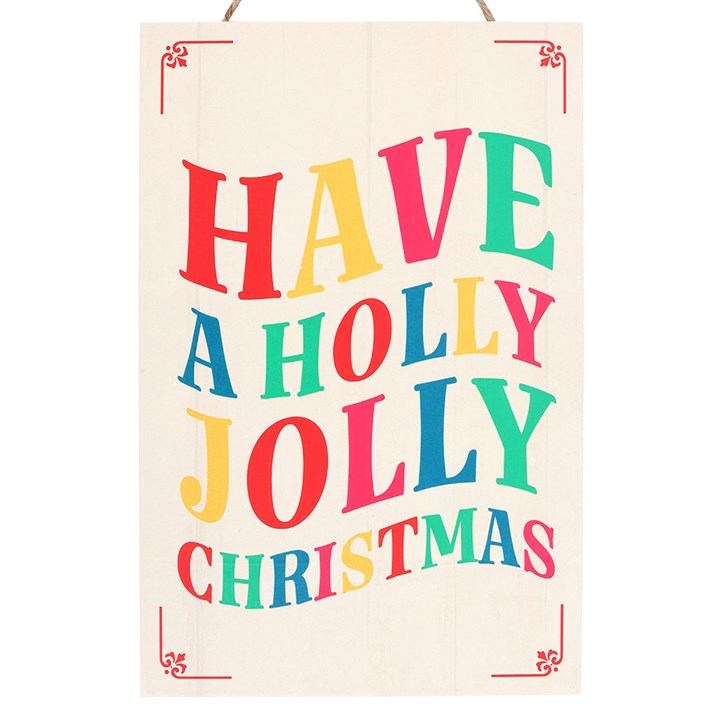 'Have a Holly Jolly Christmas' Wooden Hanging Sign