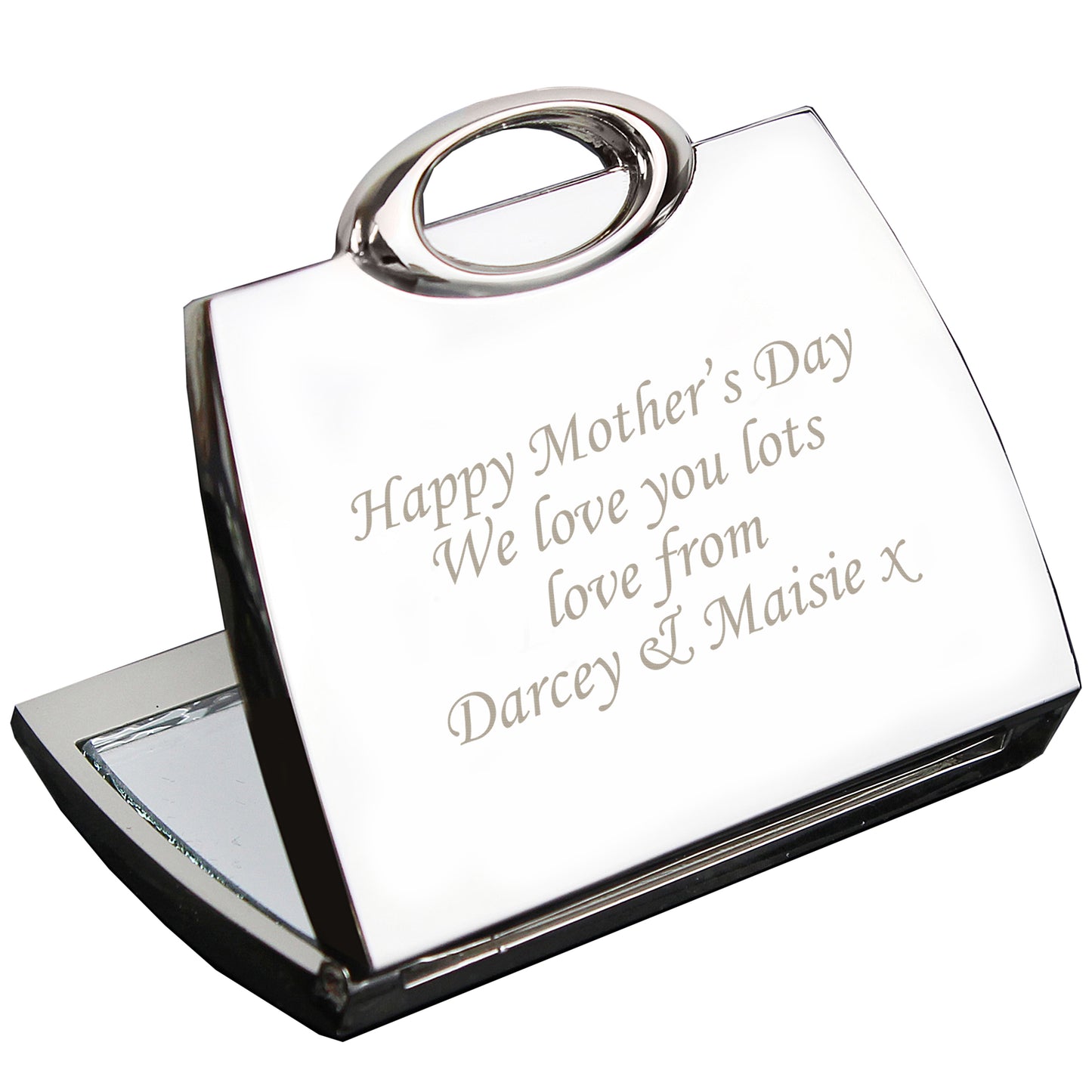 Personalised Handbag Compact Mirror (Any Message)