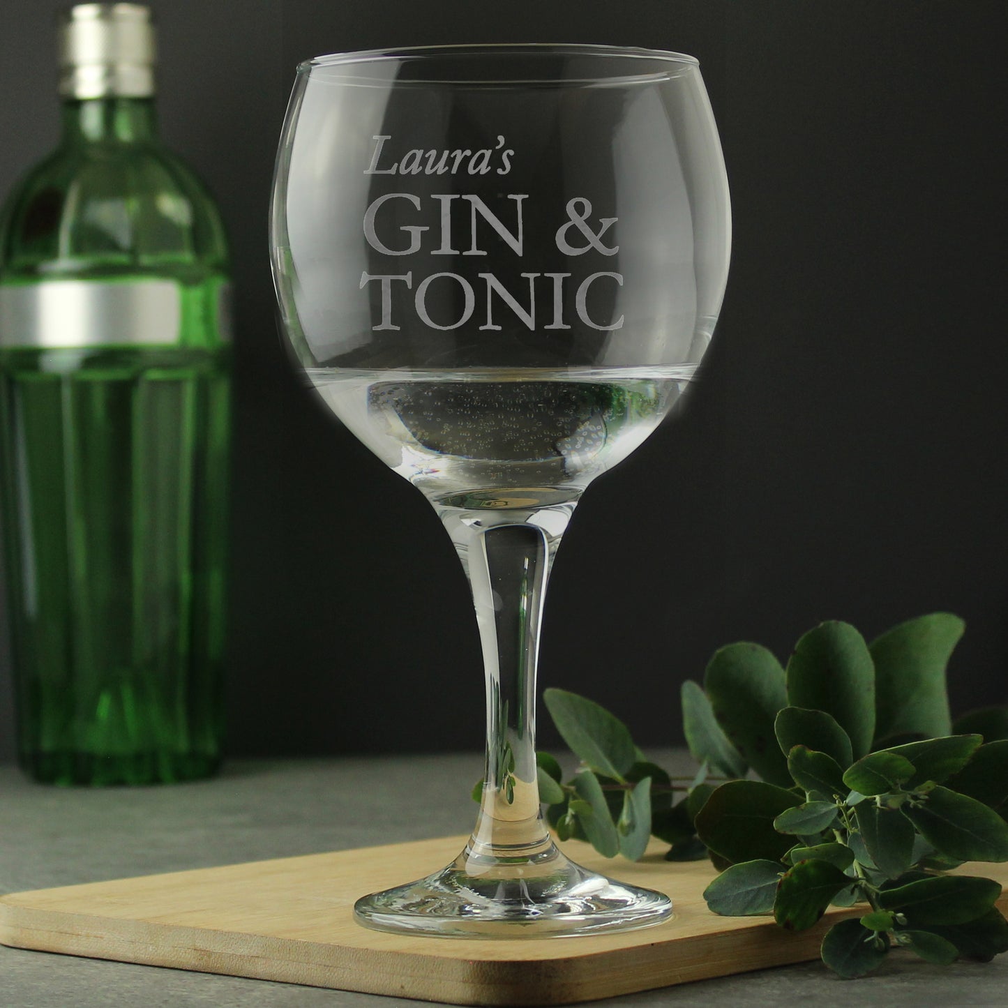 Personalised Gin & Tonic Balloon Glass - New Shape