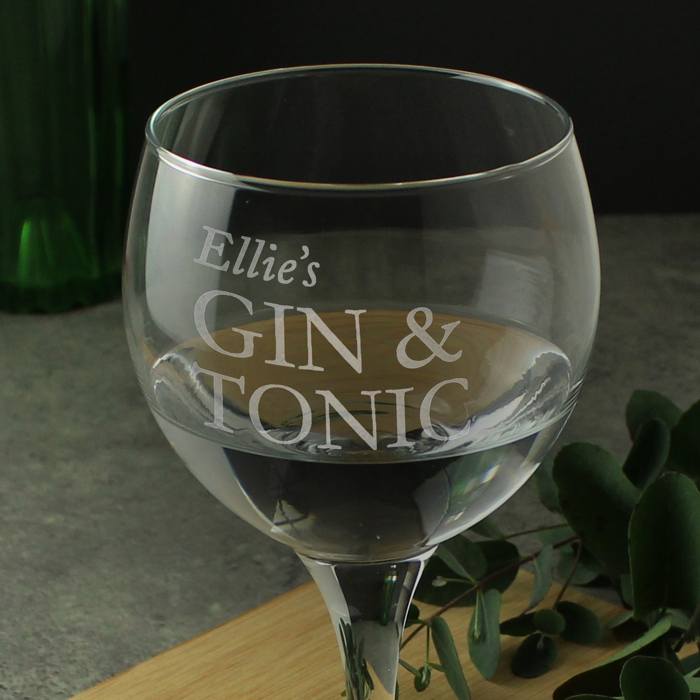 Personalised Gin & Tonic Balloon Glass - New Shape