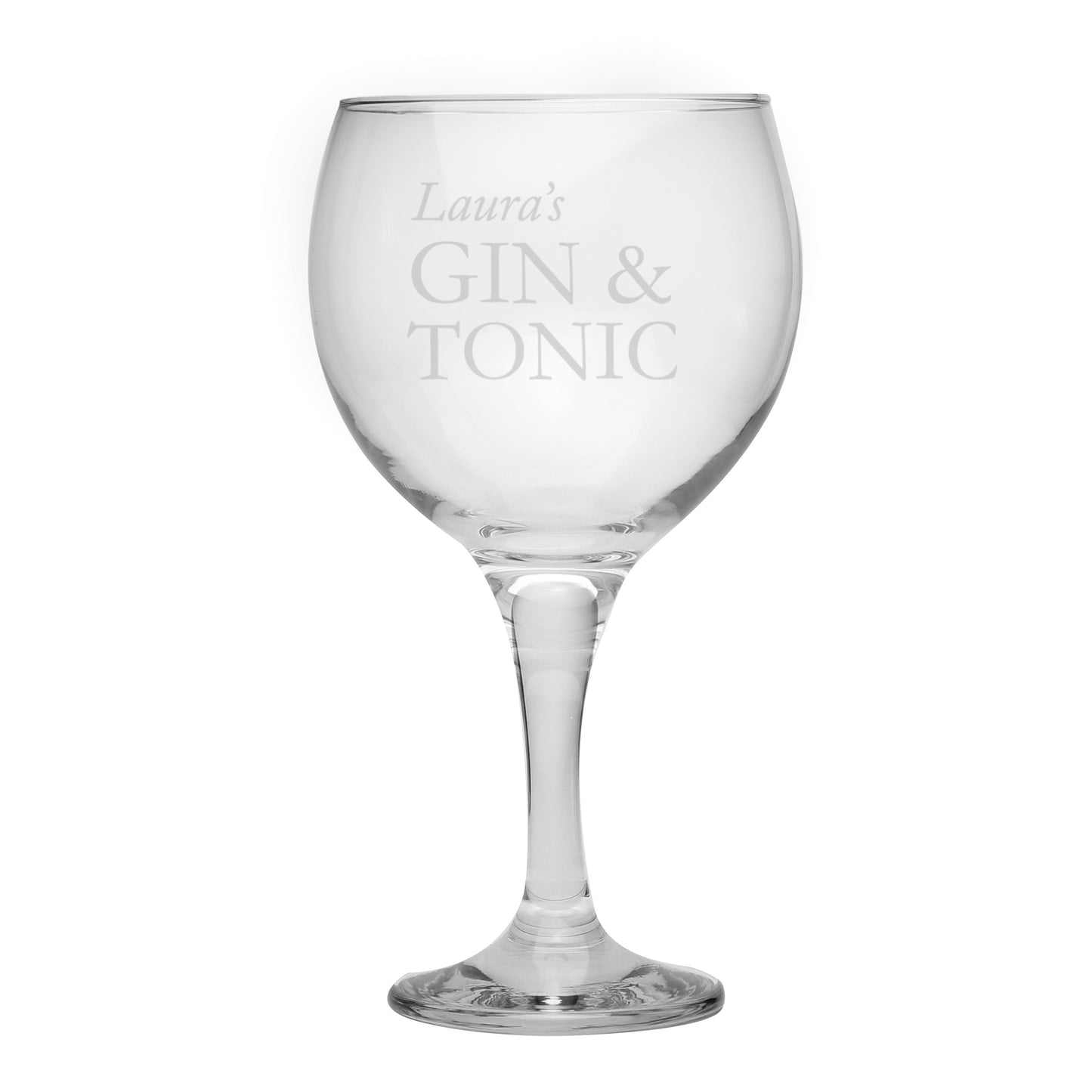 Personalised Gin & Tonic Balloon Glass - New Shape