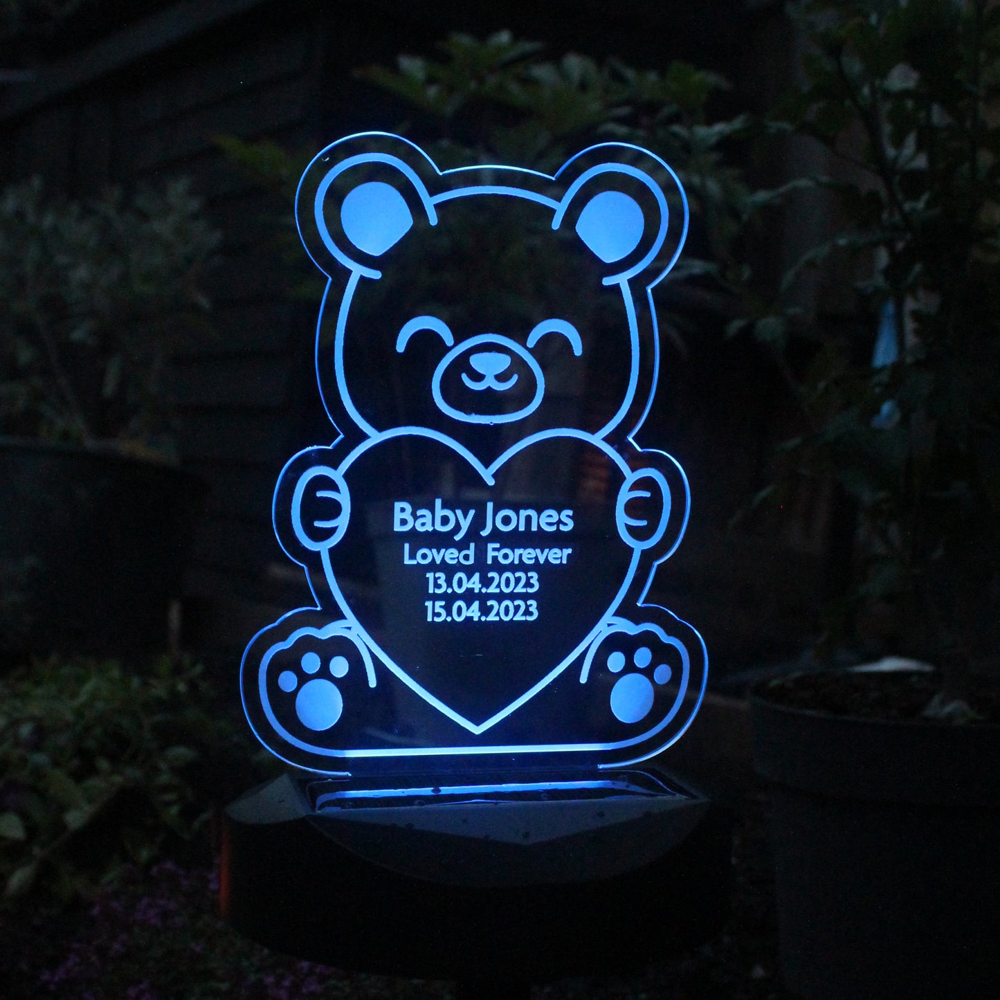 Personalised Teddy Bear Memorial Outdoor Solar Light