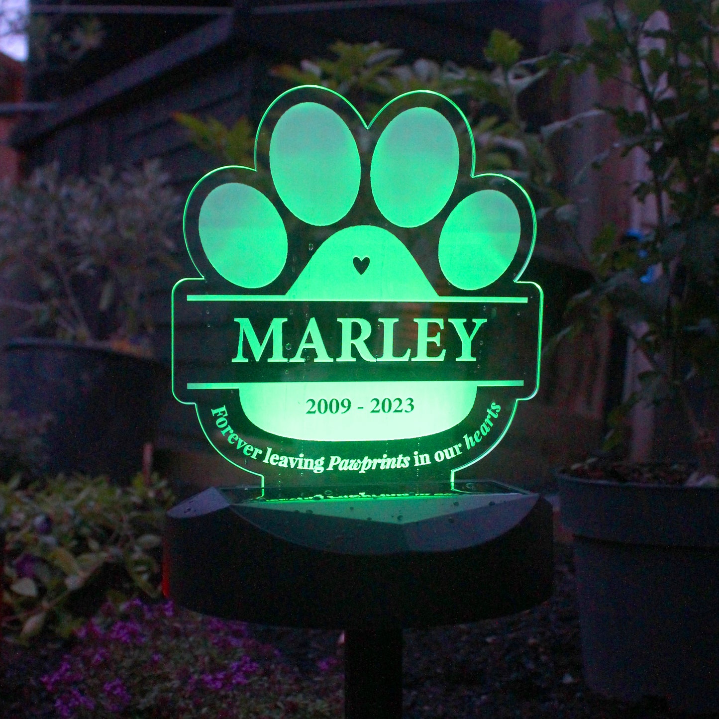 Personalised Pet Memorial Outdoor Solar Light