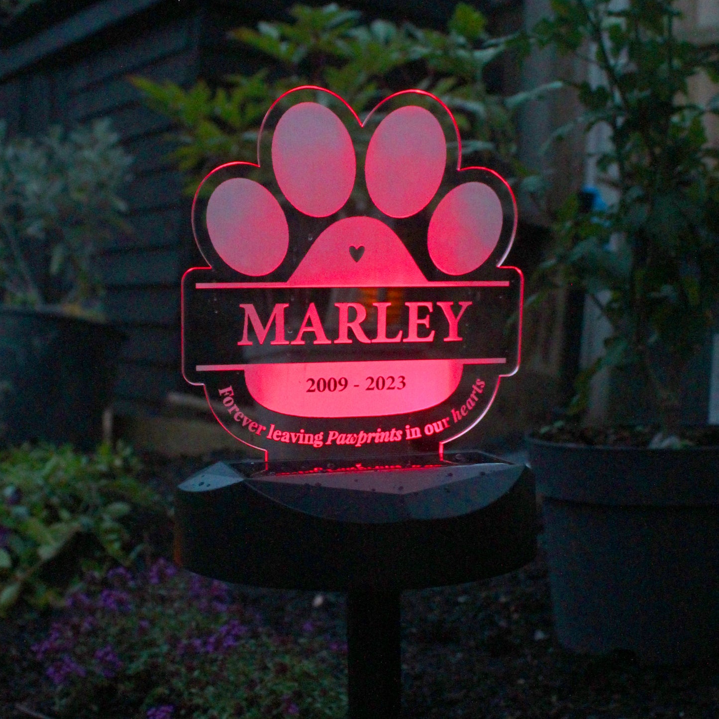 Personalised Pet Memorial Outdoor Solar Light