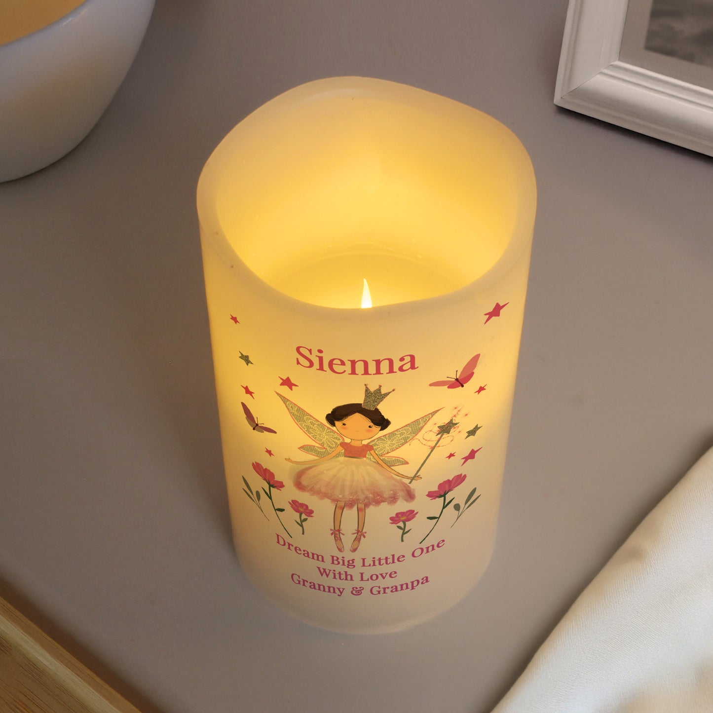 Updated Design: Personalised Fairy Princess Nightlight LED Candle