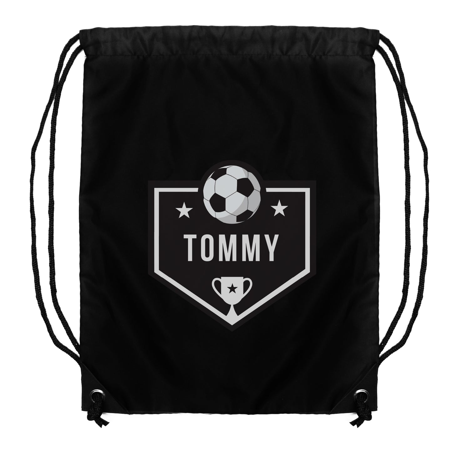 Personalised Football Swimming, Gym or Kit Bag - Black