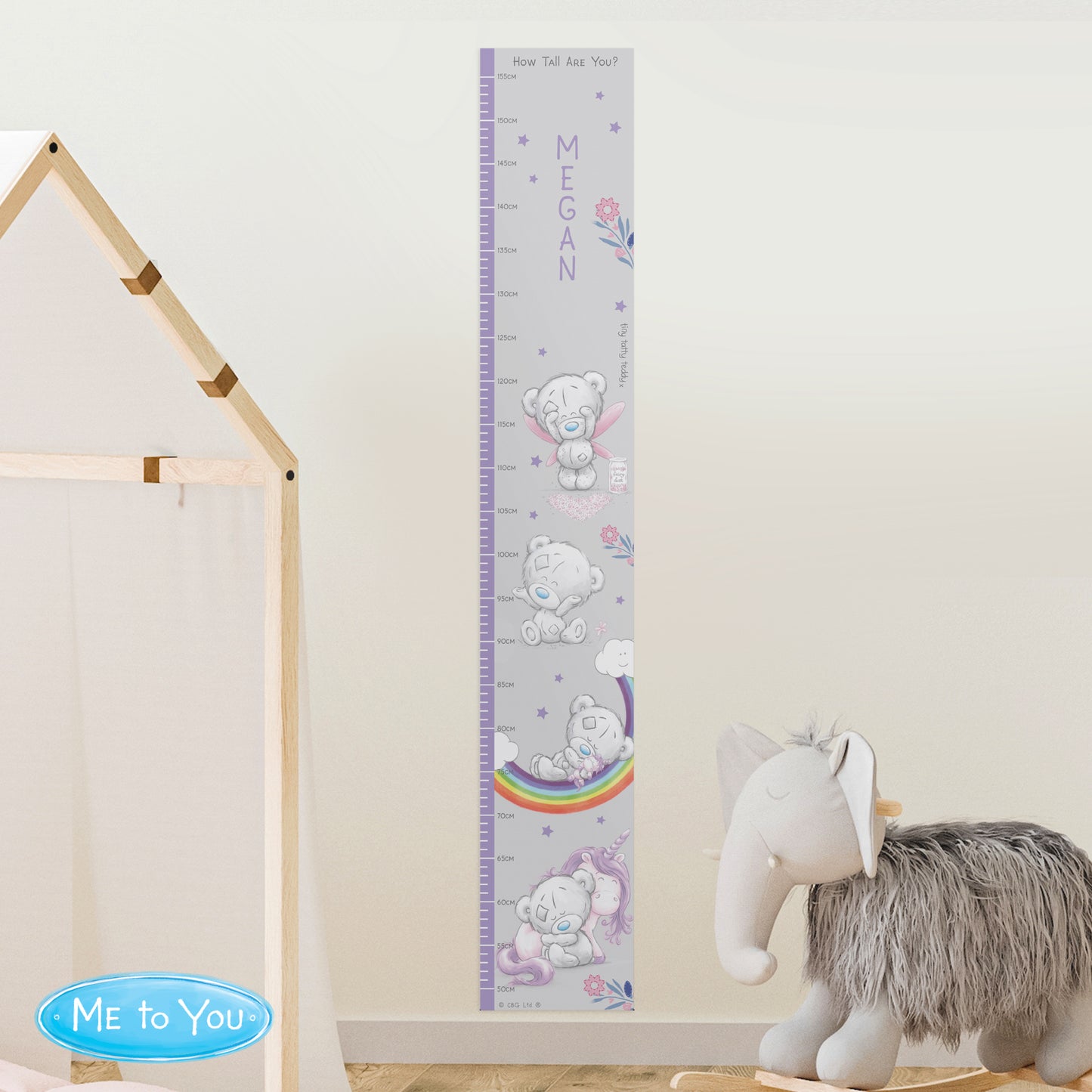 Personalised Tiny Tatty Teddy (Me to You) Unicorn Height Chart