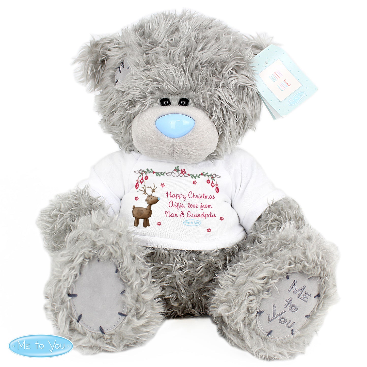 Personalised Me To You Bear with Reindeer (Christmas) T-Shirt - Any Message