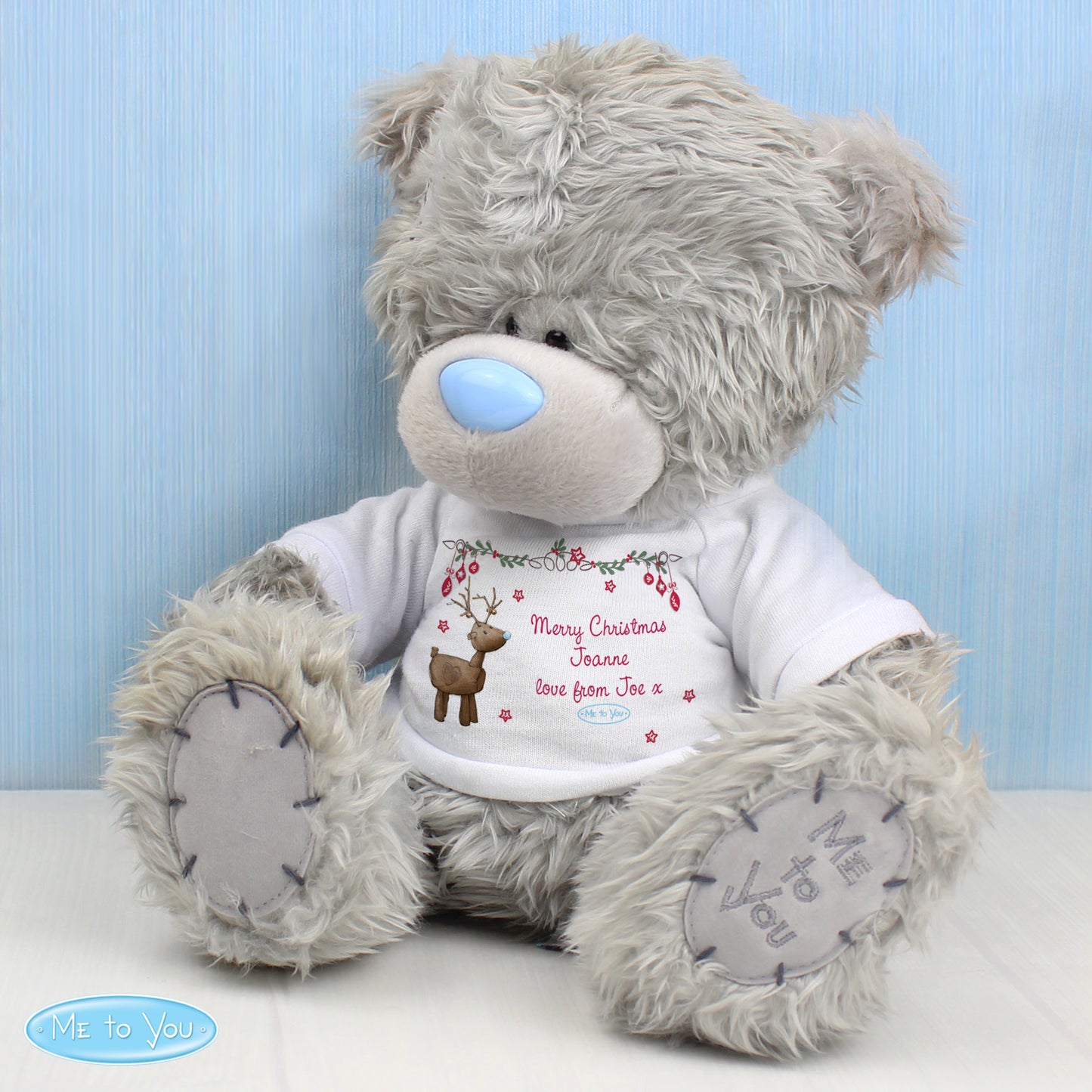 Personalised Me To You Bear with Reindeer (Christmas) T-Shirt - Any Message