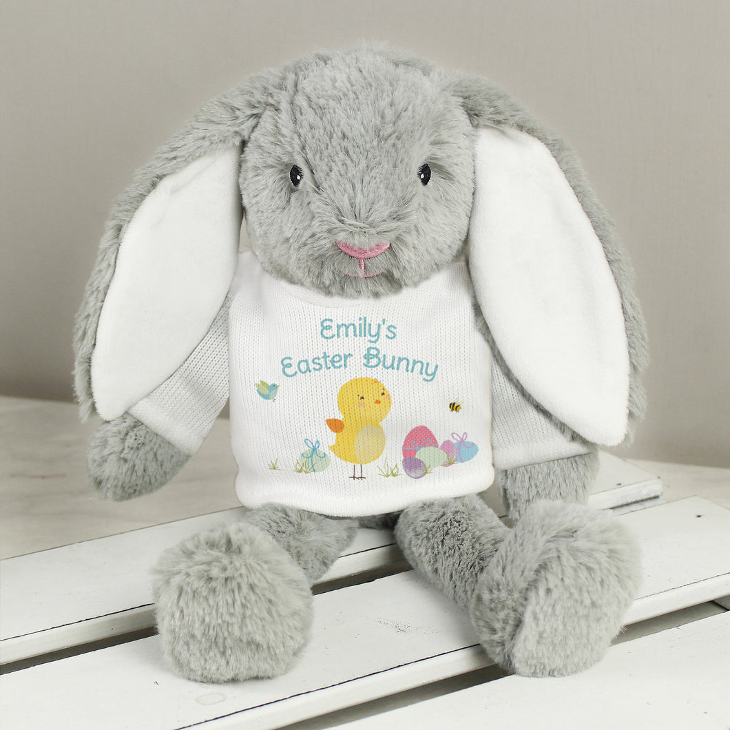 Personalised Easter Meadow T-Shirt Bunny Soft Toy - New Design