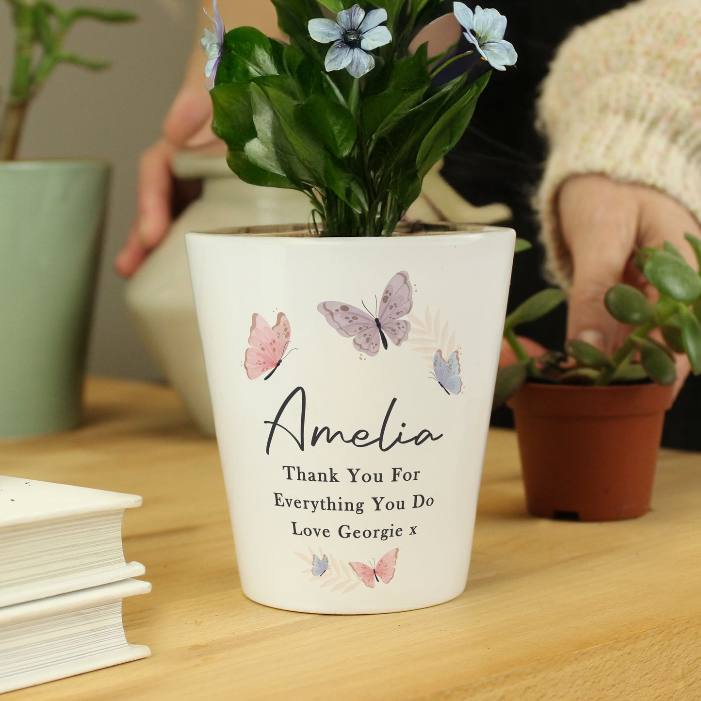 Personalised Butterfly Plant Pot - Any Occasion