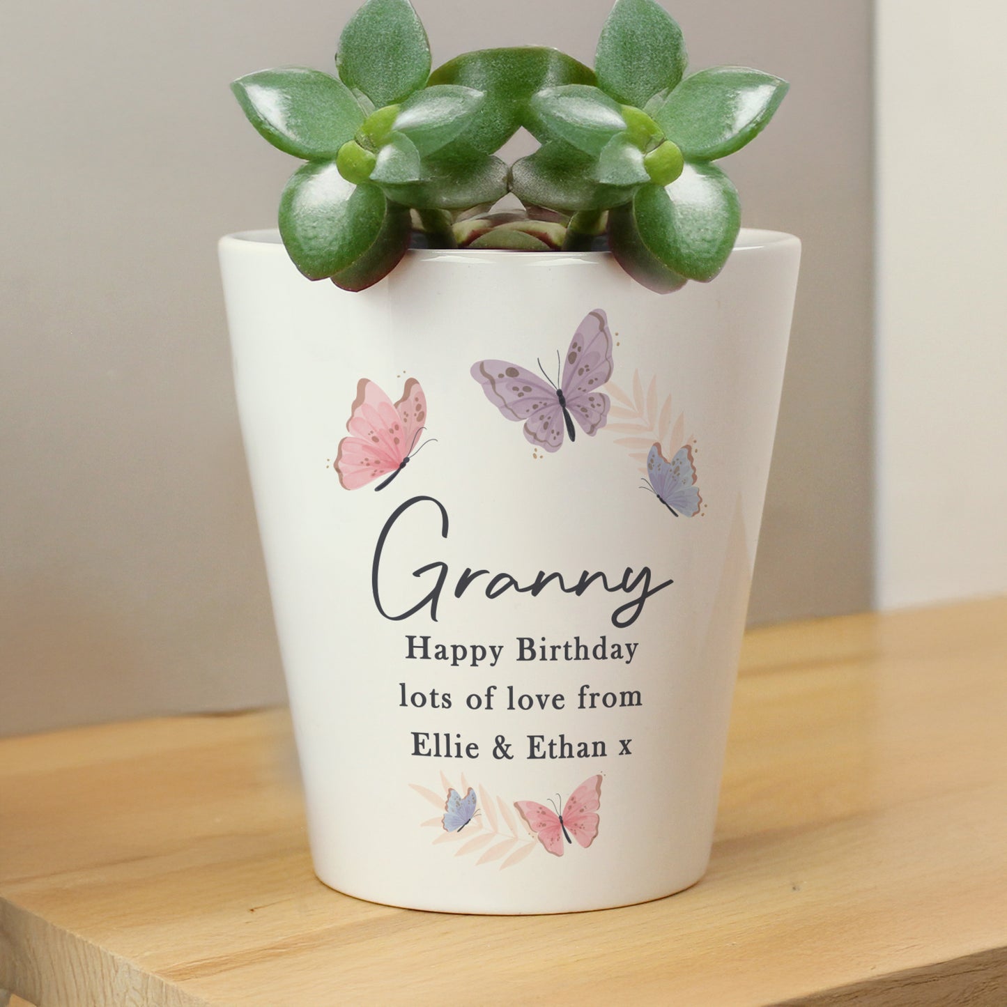 Personalised Butterfly Plant Pot - Any Occasion