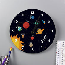 Personalised Solar System Glass Clock