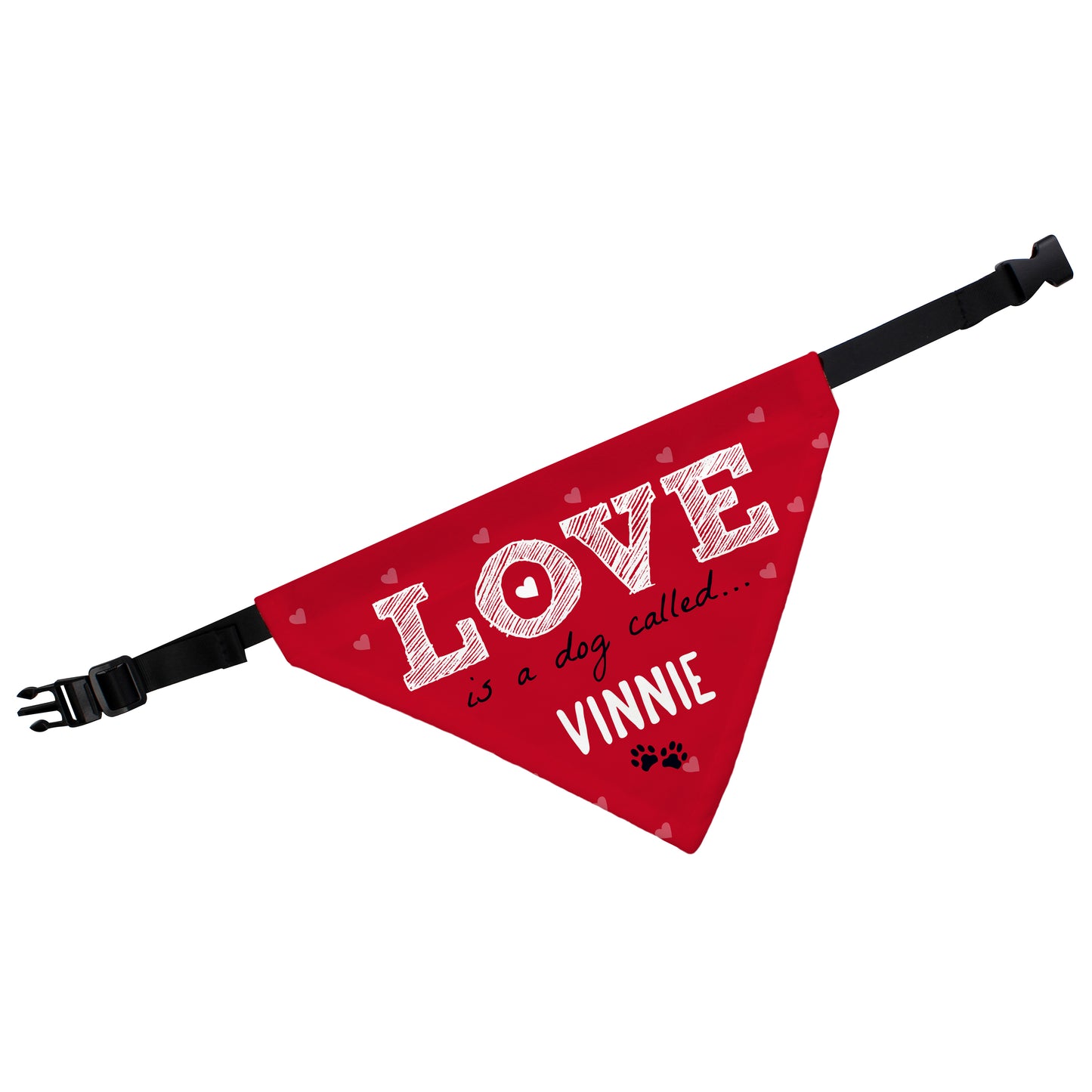 Personalised 'Love is a Dog Called...' Dog Bandana