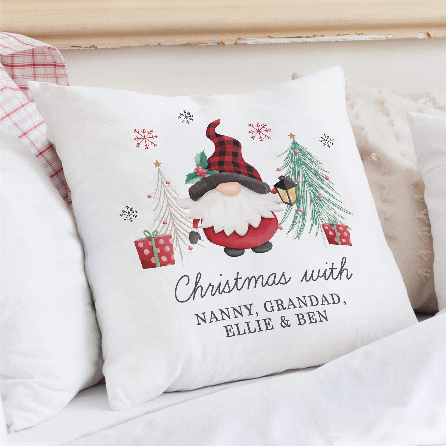 Personalised Christmas Gonk Cushion