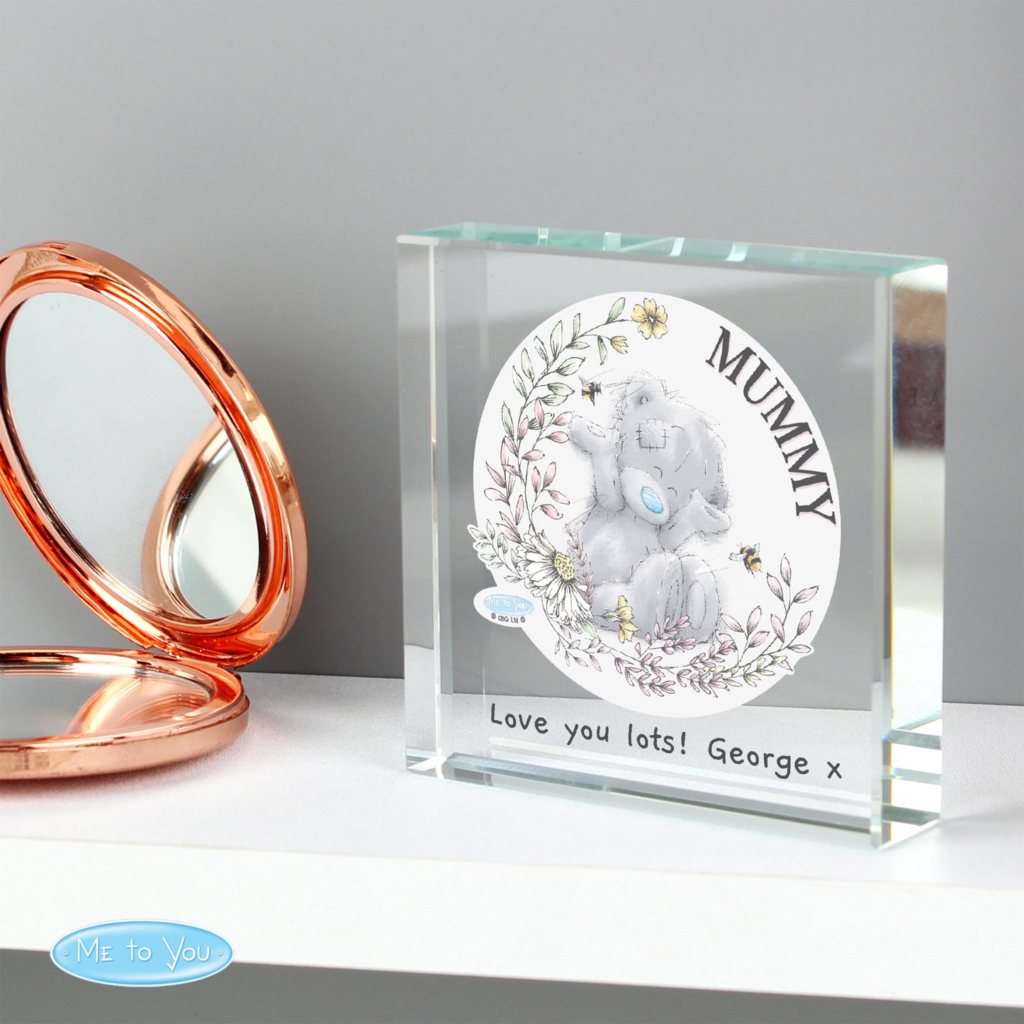 Personalised 'Me To You' Bees Crystal Token