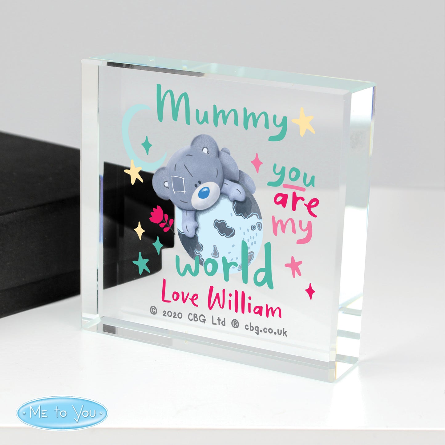 Personalised 'Me To You' You Are My World Crystal Token