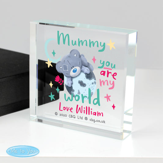 Personalised 'Me To You' You Are My World Crystal Token