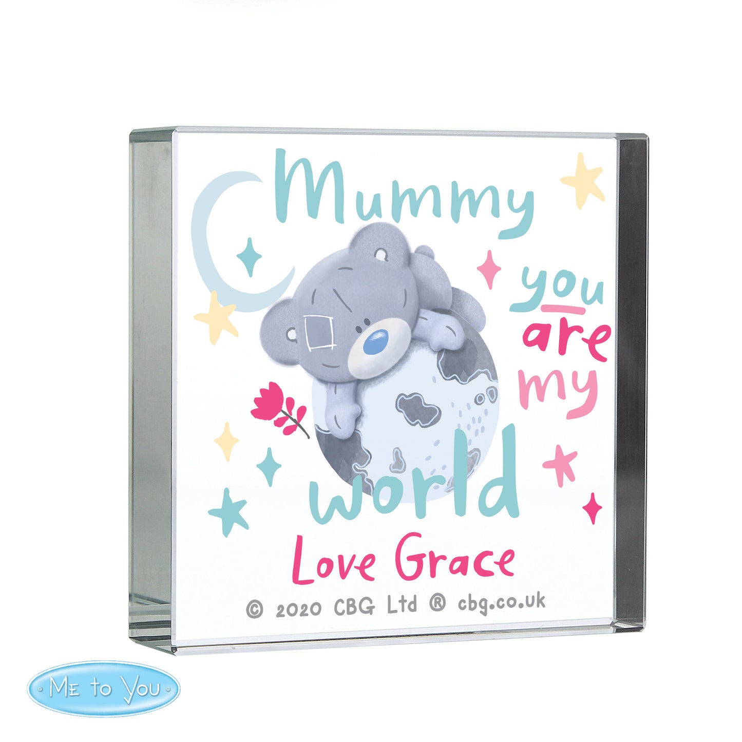 Personalised 'Me To You' You Are My World Crystal Token