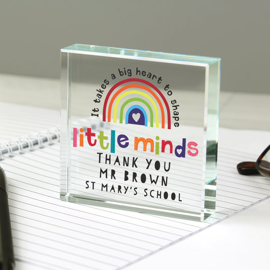 Personalised 'Shape Little Minds' Rainbow Crystal Token - perfect for Teachers