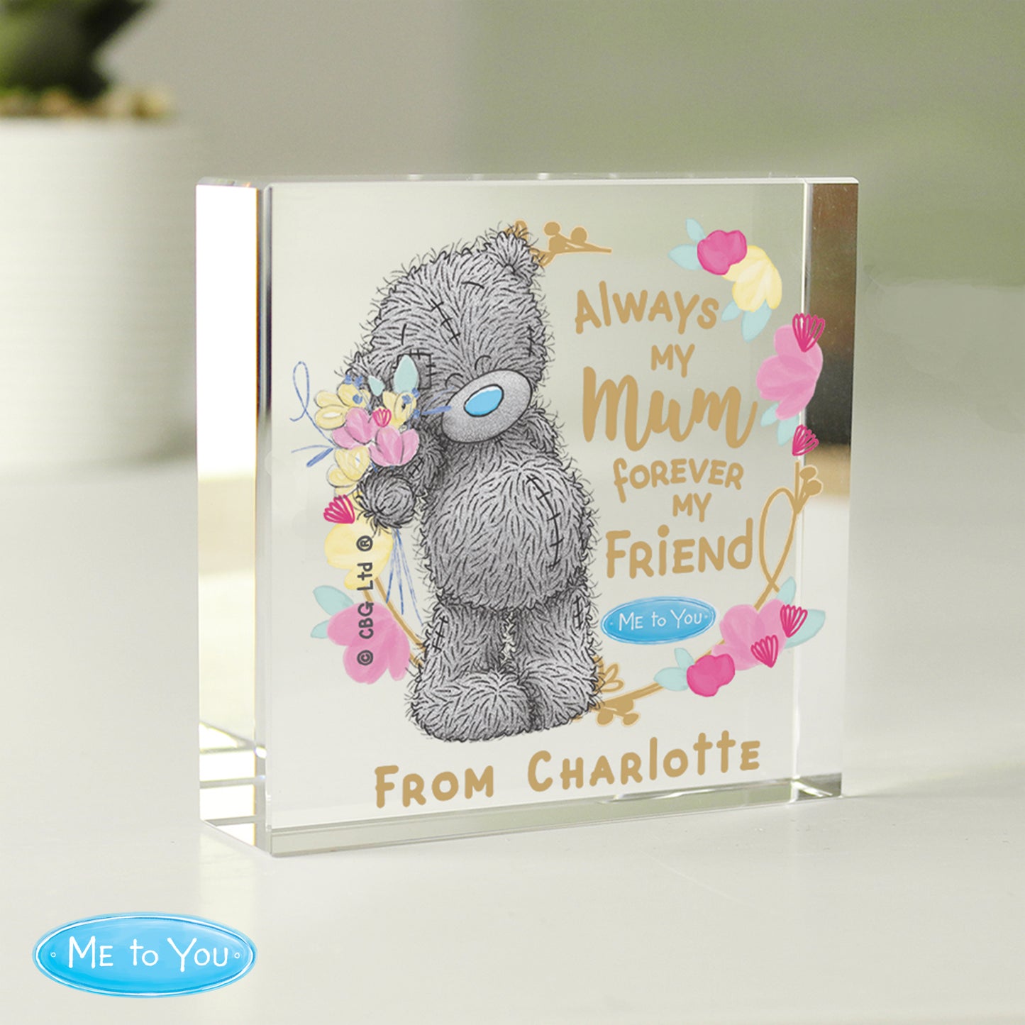 Personalised 'Me To You' Forever My Friend Crystal Token