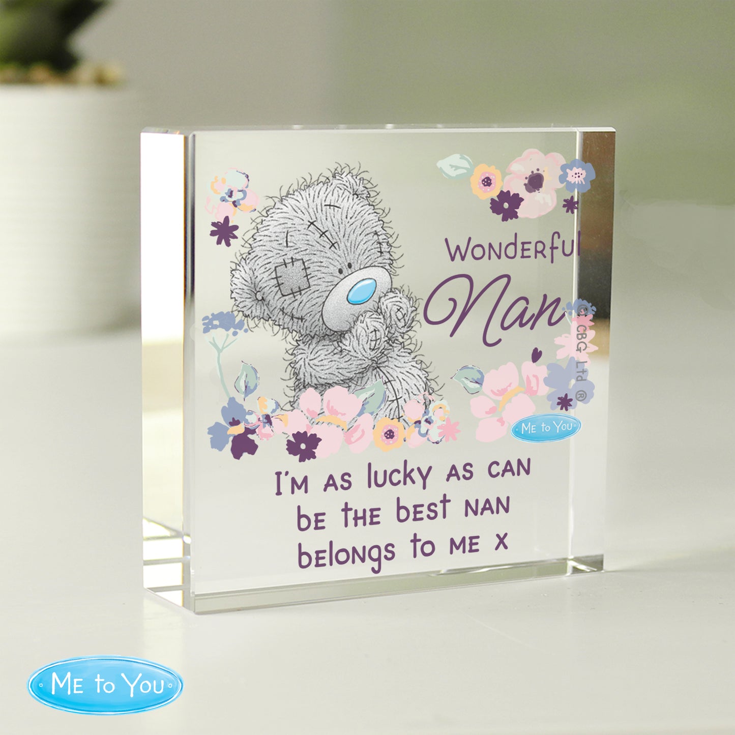 Personalised 'Me to You' Wonderful Nan Crystal Token
