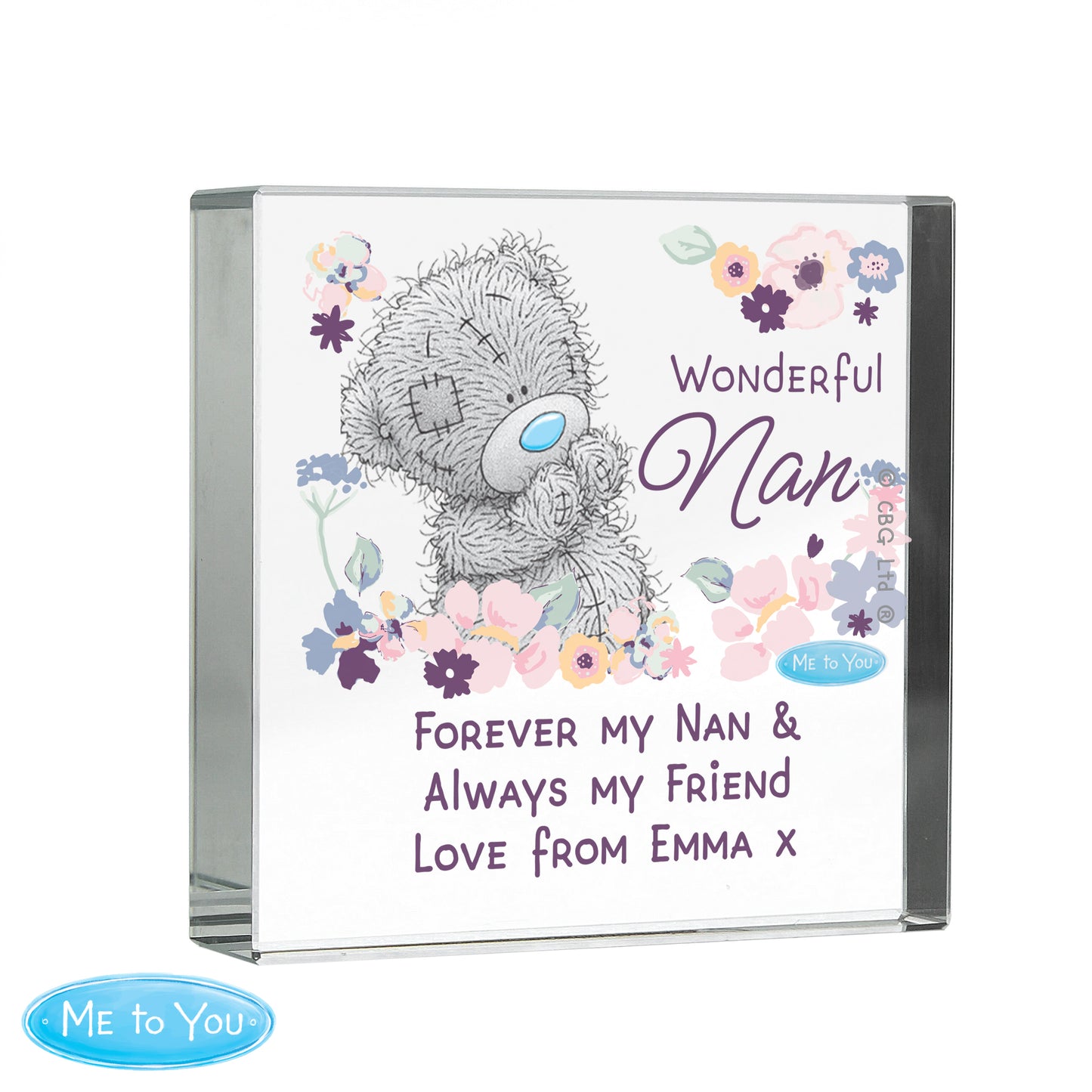 Personalised 'Me to You' Wonderful Nan Crystal Token