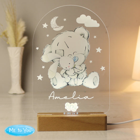 Personalised Tiny Tatty Teddy (Me to You) Wooden Based LED Light