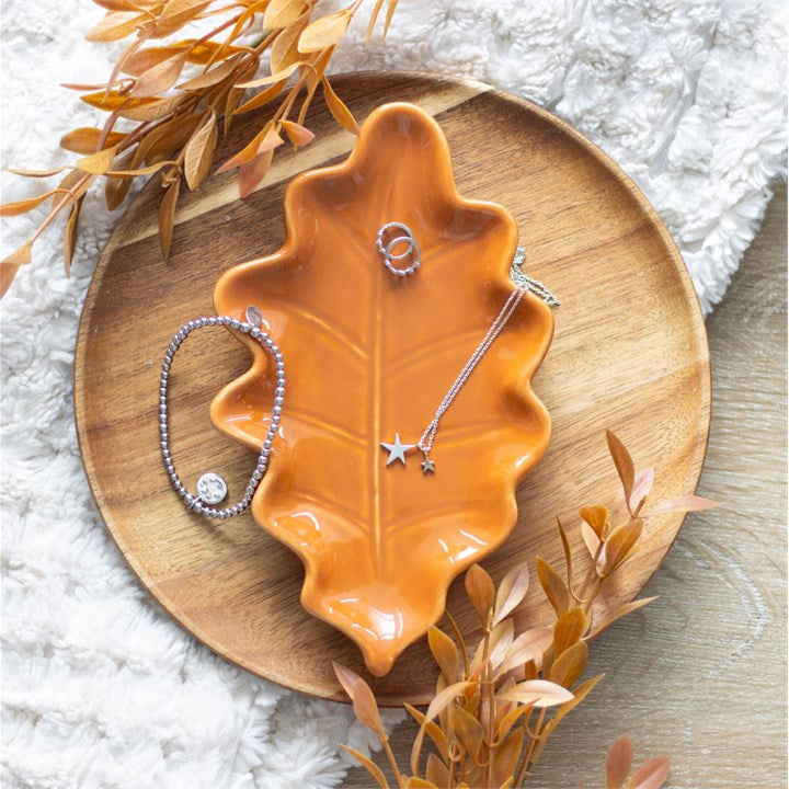 Autumn Themed Leaf Trinket Dish