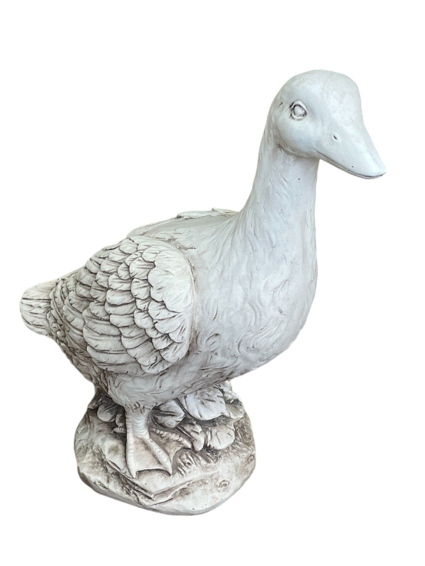 Stone Effect White Duck Statue - UK Only
