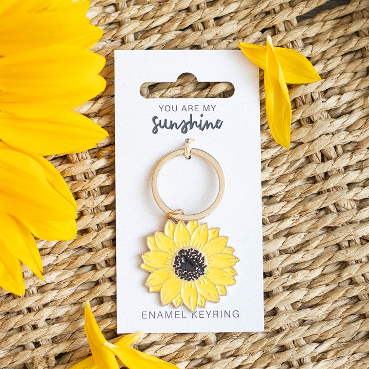 'You Are My Sunshine' Sunflower Keyring