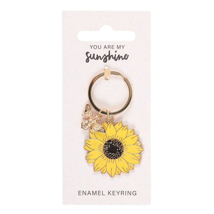 'You Are My Sunshine' Sunflower Keyring