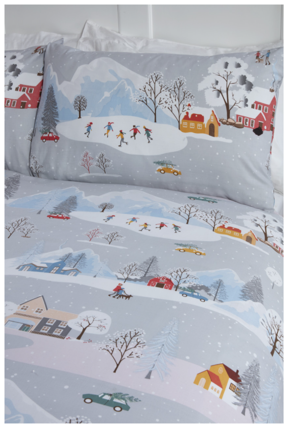 Winter Town (Christmas) Duvet Cover Set - Single, Double & King Available