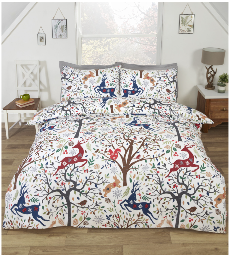 Tatton (Winter / Christmas) Multi Colour Duvet Cover Set - Single, Double & King Available