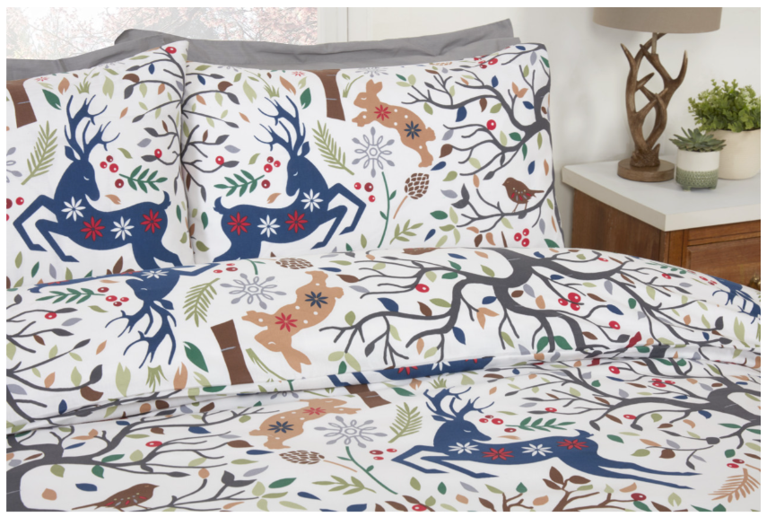 Tatton (Winter / Christmas) Multi Colour Duvet Cover Set - Single, Double & King Available