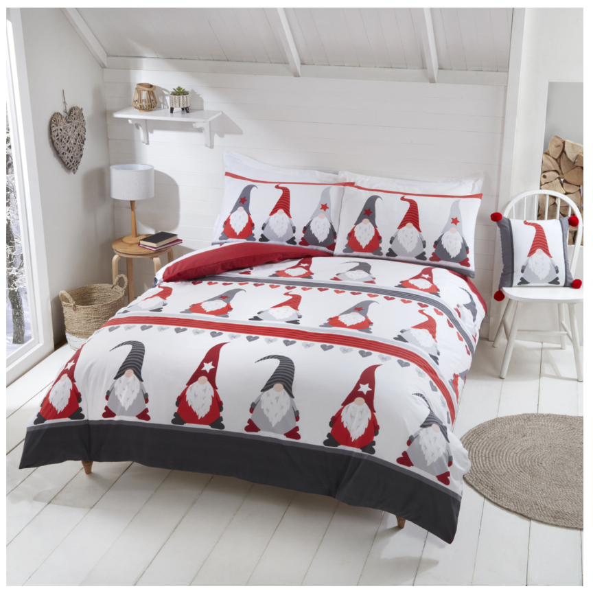 Festive Gonks Christmas Duvet Cover Set - Single, Double & King Available